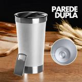 Copo Térmico Branco Aço Inox Parede Dupla 473ml