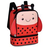 Lancheira Infantil Térmica 2 Alças Joaninha Com Bolso Escola