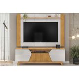 Rack Bancada C/ Painel P/ Tv Até 75 Pol Helo 4 Portas Bali/cedro - Dj Móveis