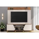 Home P/ Tv Até 70 Pol Henry C/ 2 Porta 182x184cm Off White/freijó - Dj Móveis
