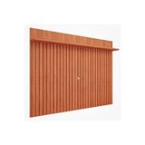 Painel Quarto P/tv Até 70 Pol Trend 100% Mdf Ripado C/ Prateleira 180x135cm Cinamomo - Permóbili