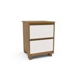 Mesa Cabeceira Casal Coimbra C/ 2 Gavetas Freijo/off White - Politorno