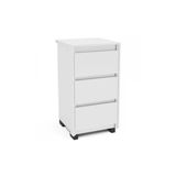 Mesa Cabeceira Casal Coimbra C/ 3 Gavetas Branco - Politorno