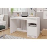 Mesa Computador Escrivaninha Mila C/ 1 Porta E 1 Gaveta Branco - Permóbili