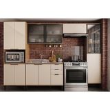 Cozinha Modulada Carraro Alpha Alpha 5 Peças (2aéreos+1balcão+1paneleiro+1torrequente) C5p106 Freijo/off White-carraro