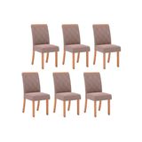 Kit 6 Cadeiras De Cozinha Vita 6 Uni Nature/suede Light Bege - Henn