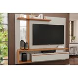 Painel Quarto P/ Tv Até 60 Pol Treviso C/ 1 Porta E Nicho 180x153cm Off White/cinamomo - Permóbili