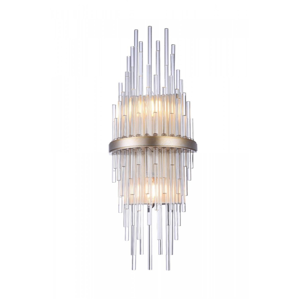 Arandela de Vidro Sansa 55cmx20,5cm Bella Iluminação Dourado/Transparente