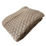Manta Peseira De Tricot 90x180 Cm - Colméia Natural