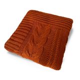 Manta Peseira De Tricot 90x180 Cm - Trançada Terracota
