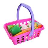 Cesta Supermercado Brinquedo Infantil Com Frutas Educativo