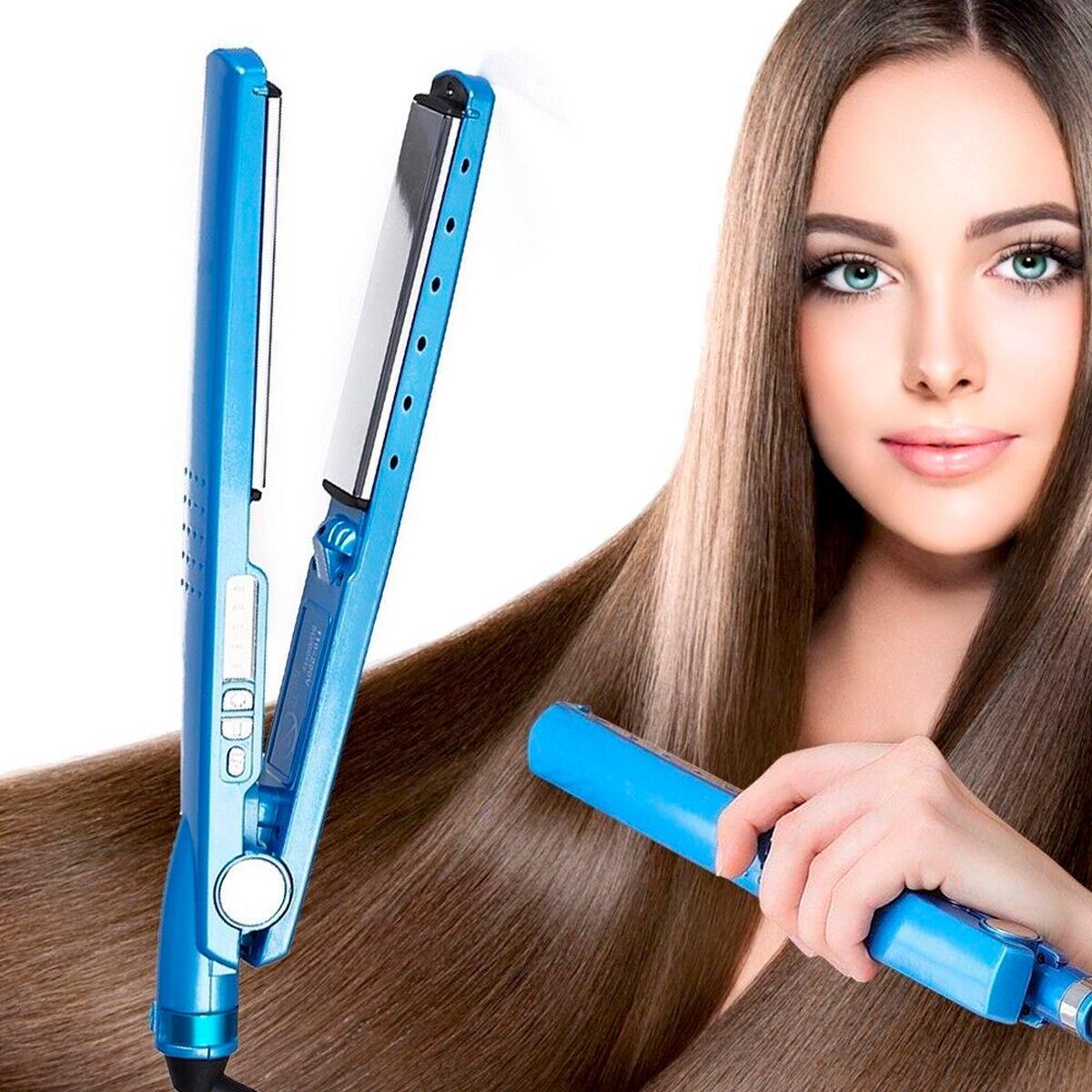 Chapinha Nano Titanium Alisador 110v/220v Profissional Azul