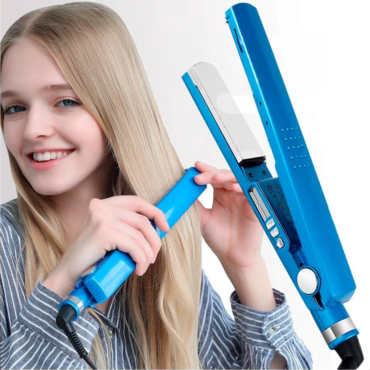 Prancha Nano Titanium Azul 110v/220v Profissional Pro - Carrefour