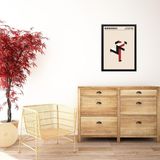 Quadro Bauhaus Red Poster - Running Man 45x34cm