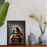 Quadro Decorativo Santa Teresinha Das Rosas 33x24cm