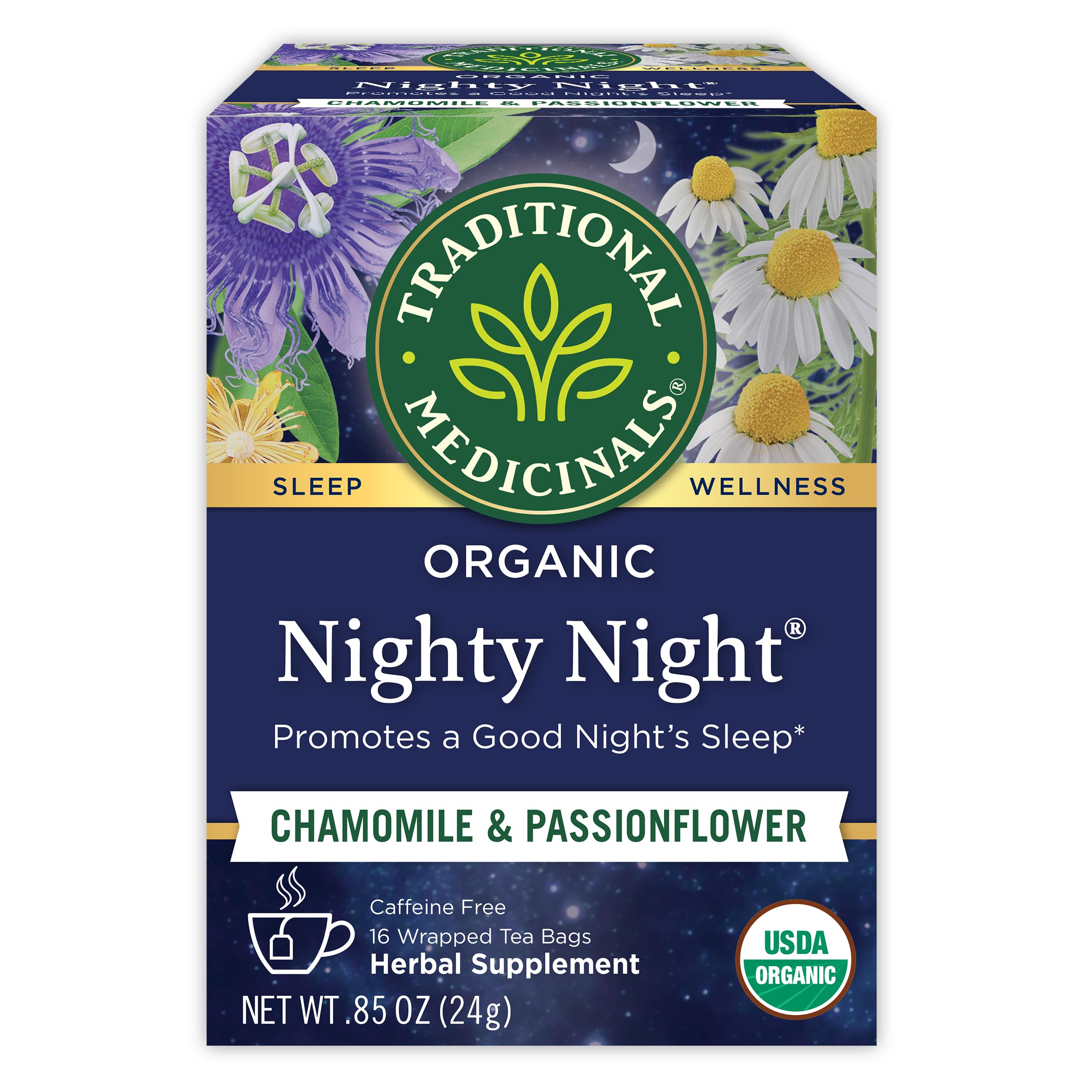 Tea Traditional Medicinals Organic Nighty Night 16 Saquinhos De Chá