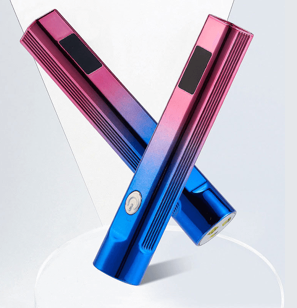 Lâmpada De Unhas Led Portátil Recarregável Com Temporizador - Alumínio