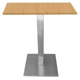 Mesa Alpha Inox 73,50 Cm (alt) Base Quadrada Tampo Mdp Quadrado 70 Cm (larg) X 2,50 Cm (alt) Samba