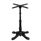 Base De Mesa Apus Em Ferro Preto 75 Cm (alt) Tampo Mdp Redondo Noce Nat 60cm (larg) X 2,5 Cm (alt)