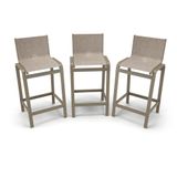 Kit 3 Banquetas Alta Cozinha Balcão Bancada Alumínio Fendi - Mocca
