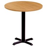 Mesa Ômega Ferro Preto 74 Cm (alt) Base Em X Tampo Mdp Redondo 80 Cm (larg) X 2,50 Cm (alt) Samba