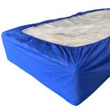 Capa Protetora Colchão Lençol Elástico Impermeável Hospitalar 88x188x20cm - Azul