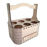 Porta Garrafa Mdf 6 Lugares Suporte Cerveja