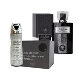 Kit 3 Em 1: Desodorante Fakhar Black E Perfume Attar Al Wesal Com Creme Club De Nuit Intense Eau De Parfum