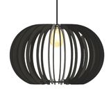 Luminária Teto Tipo Pendente Deusa Mdf Completa - Preta