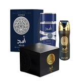 Kit 3 Em 1 Asad Lattafa - Perfume Zanzibar - Creme Asad E Desodorante Asad