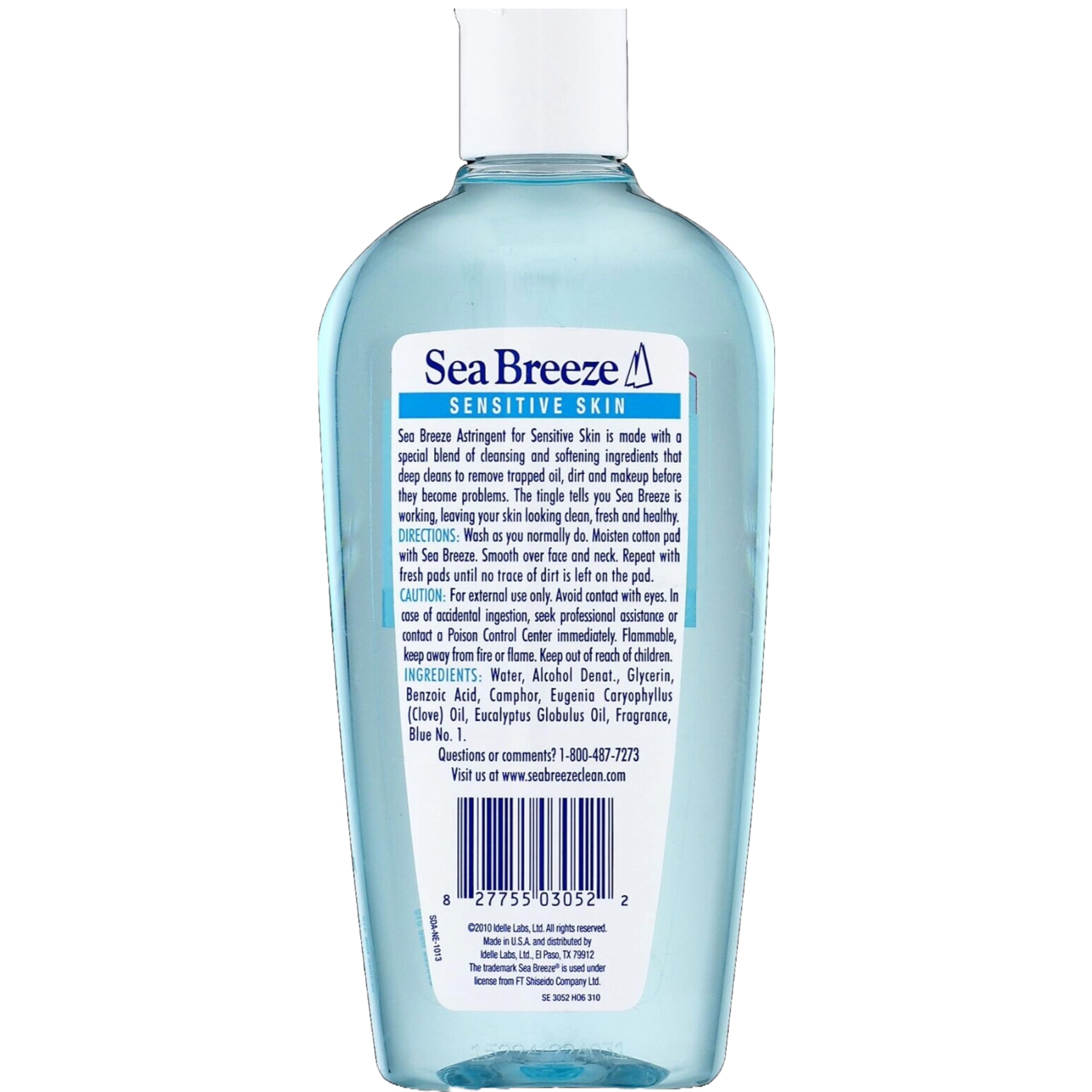 Pele Sensível Adstringente Sea Breeze, Fresca E Limpa, 300 Ml (pacote Com 3)