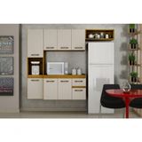 Cozinha Suspensa 8 Portas 1 Gaveta - Brisa-cinamomo-off White - Chf Móveis