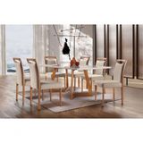 Sala De Jantar Madeira Maciça Com 6 Cadeiras 1,80x0,90m - Lívia - Espresso Móveis
