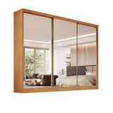 Guarda-roupa 3 Portas Espelhadas Mdf 6 Gavetas - Bergamo-nature - Bianchi Móveis
