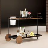 Carrinho Bar Gourmet 2 Níveis Moderno Agnes Montanhês