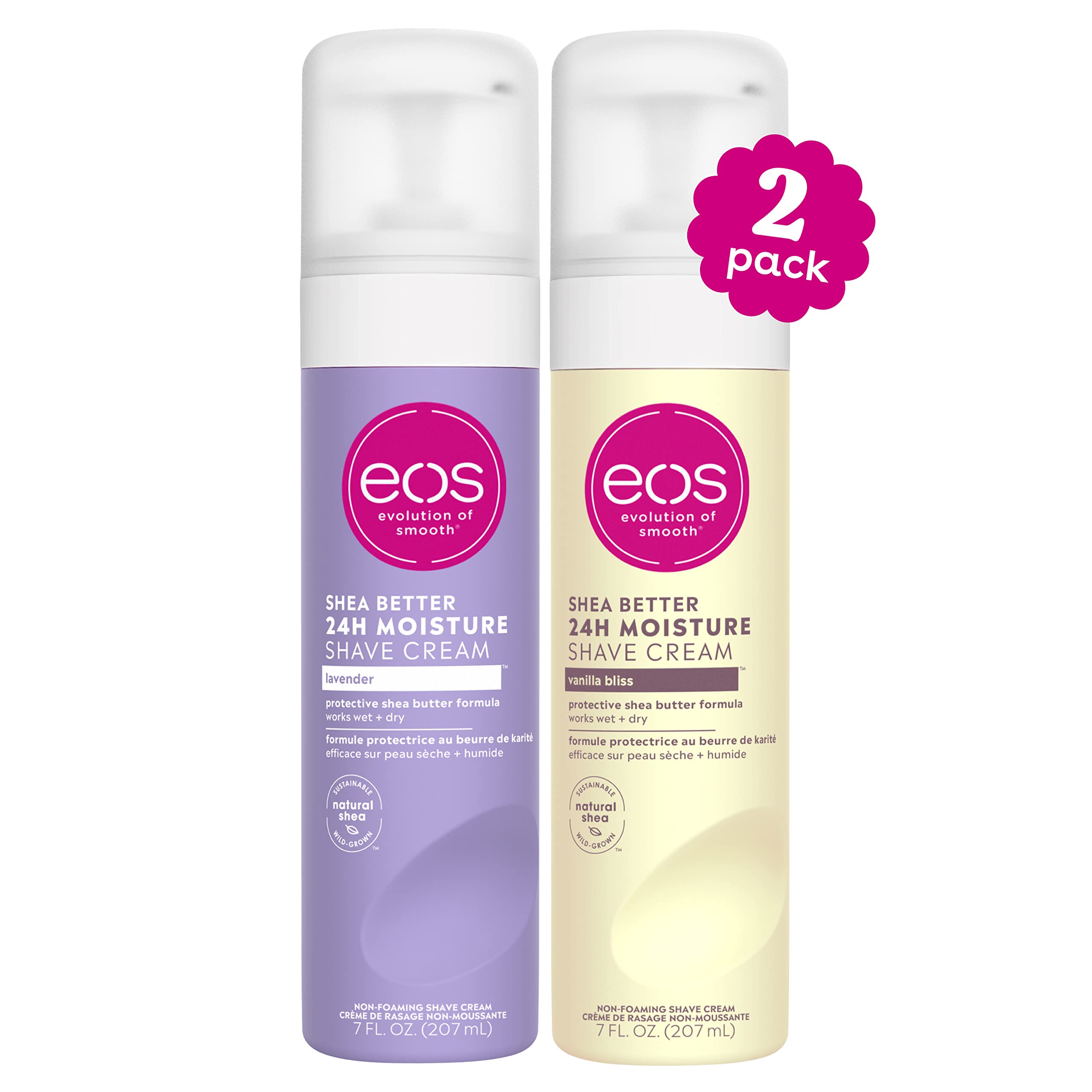 Creme De Barbear Eos Shea Better Para Mulheres, 200 Ml, Pacote Com 2