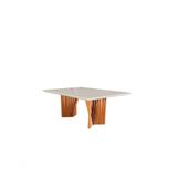 Mesa De Jantar Madeira Maciça Com Base Torcida - Pérola 1,80x0,90m - Harmonia Salas