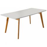 Mesa De Jantar Com Vidro Madeira Maciça 1,20x0,90m - Slim - Móveis Mundial