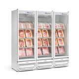 Balcao Refrigerado Carnes E Bebidas Vertical Gcbc-1450 Branco 1458l Porta Vidro 220v - Gelopar