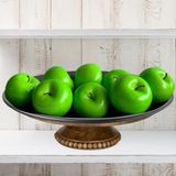 15 Maçãs Decorativas Em Plástico Verde (7cm) Enfeite Ideal Para Cafeterias, Pousadas E Consultórios