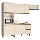 Cozinha Completa 4 Peças Connect Off White Com Torre Quente 1 Forno - Móveis Henn Off White