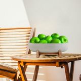 Pacote Com 9 Maçãs Verdes De Enfeite Para Composição De Fruteiras, Prateleiras, Restaurantes E Lojas