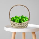 8 Maçãs Falsas Decorativas Com Brilho Natural – Frutas De Textura Realista Para Festas Tropicais