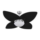 Ventilador De Teto Dormamu Escovado 4 Pás Preto 110v