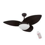 Ventilador De Teto Dormamu Marrom Texturizado 3 Pás 110v Com Controle