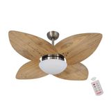 Ventilador De Teto Dormamu Bronze 4 Pás Rádica Freijó 110v Com Controle
