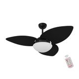 Ventilador De Teto Dormamu Nero 3 Pás Preto 220v Com Controle