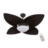 Ventilador De Teto Dormamu Marrom Texturizado 4 Pás 110v Com Controle
