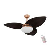 Ventilador De Teto Dormamu Cobre 3 Pás 220v Com Controle
