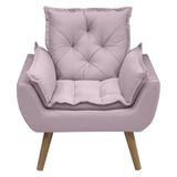 Kit Com 2 Poltronas Opala Conforto Decorativa Em Veludo Rosê